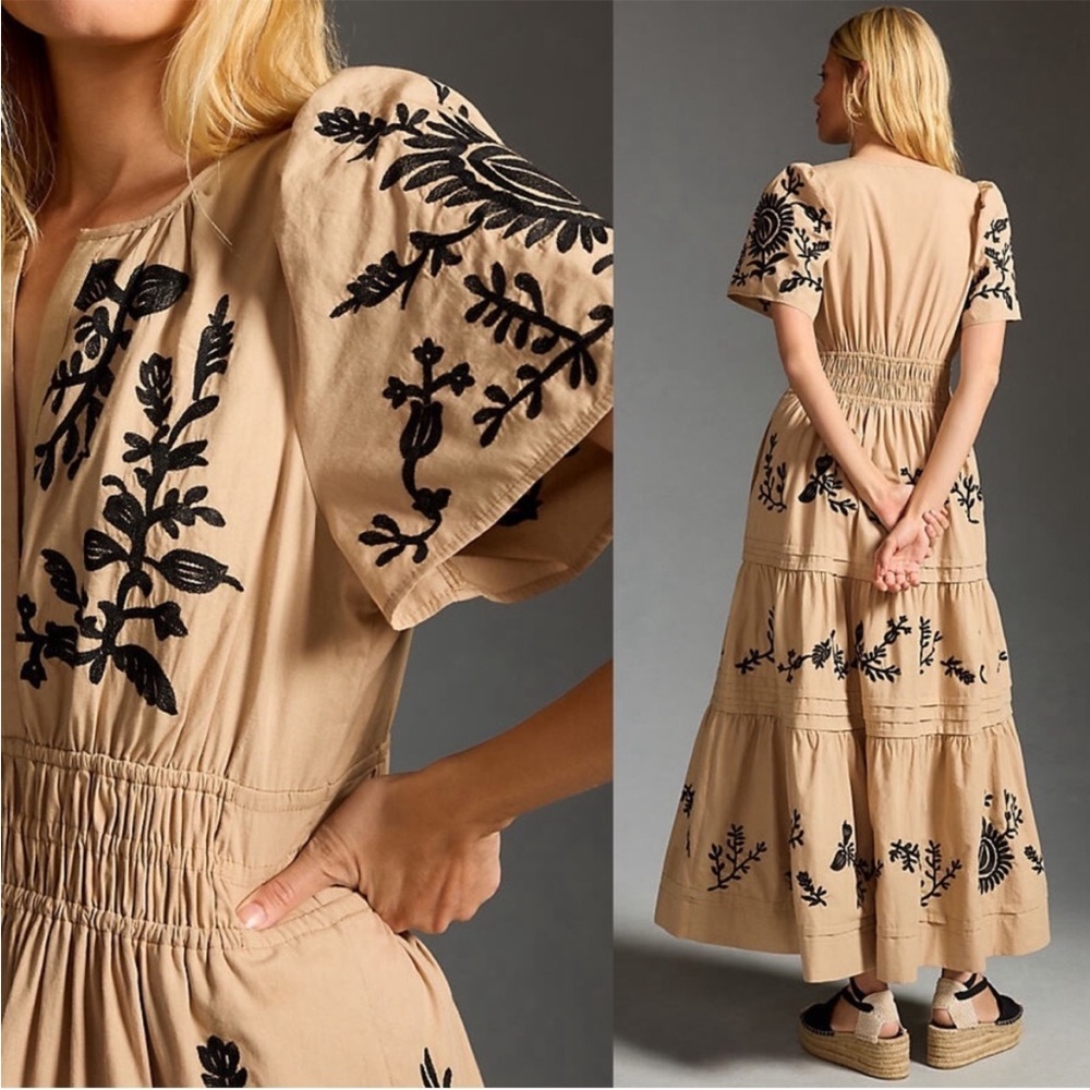 Anthropologie Somerset Maxi Dress Embroidered - Picture 2 of 14